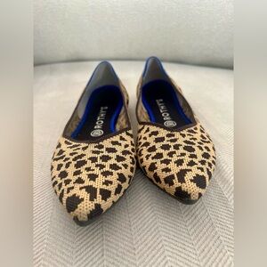 Rothy's Tan and Black Leopard Flats